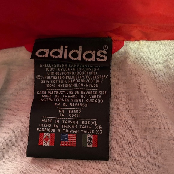 Adidas Navy and Red Men's Jacket - Picture 5 of 6
